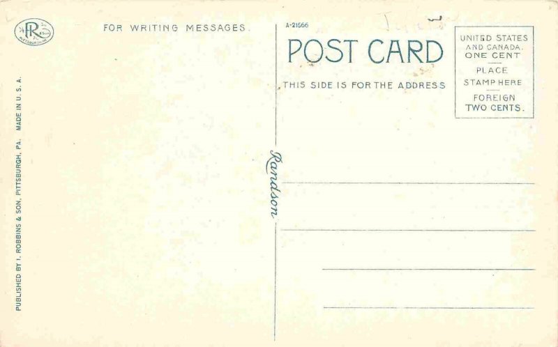 Wells High School Steubenville Ohio 1910c postcard