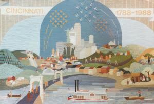 Cincinnati Ohio 1988 Bicentennial Quilt (on post card) - pm 2001