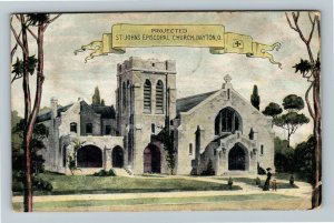 Dayton, OH-Ohio, St. John's Episcopal Church, Vintage c1910 Postcard