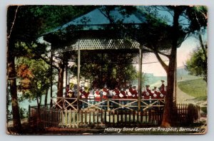 1924  Military Band  Concert at Prospect   Bermuda   Postcard
