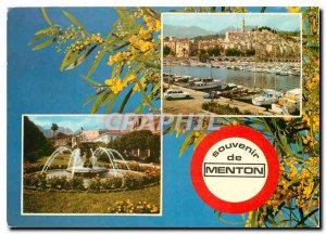 Modern Postcard The French Riviera unforgettable Remembrance Menton