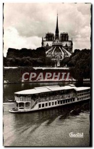 Old Postcard Paris Notre Dame And Garden From & # 39Archeveche Peniche