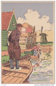 MARKEN, Noord-Holland, Netherlands, 1900-1910's; Isle Of Marken, Drawing, Man...