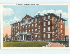 Unused W-Border HOSPITAL SCENE Topeka Kansas KS J9661@