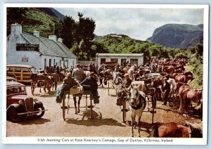 Killarney Ireland Postcard Irish Jaunting Cars at Kate Kearney's Cottage c1960's