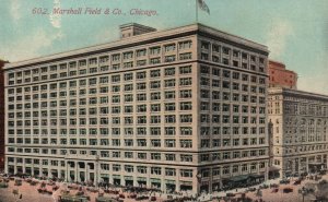 Vintage Postcard Marshall Field And Company Building Landmark Chicago Illinois