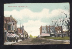 CHILLICOTHE MISSOURI DOWNTOWN WEBSTER STREET SCENE MO. VINTAGE POSTCARD