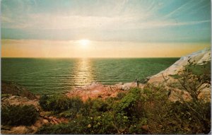 Postcard MA - Sunset at Gay Head at Martha's Vineyard