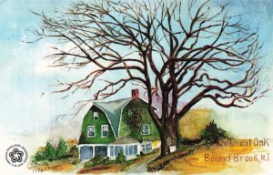1976 Council Oak Bound Brook NJ Bicentennial Postcard George Washington Legend
