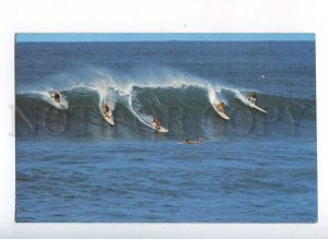 204366 ALOHA from HAWAII surfing old postcard