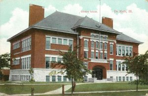 Vintage Postcard; Glidden School, De Kalb IL DeKalb County, Wheelock Unposted