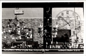 RPPC Reflections in the Crystal Bar, Virginia City NV Vintage Postcard V67