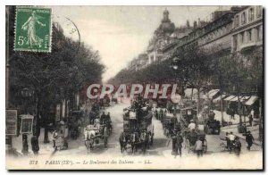 Postcard Old Paris IX Boulevard Italians