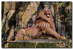 Old Postcard Belfort Lion