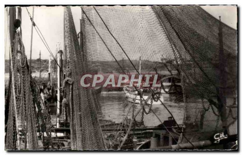 Old Postcard Croix De Vie (Vendee) Harbor View