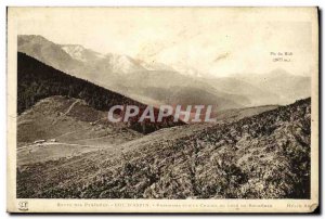 Old Postcard The Pyrenees Col d'Aspin Panorama on the side chain of Bagneres