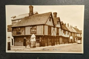 Vintage Old Seige House Colchester Essex England Real Photo Postcard RPPC