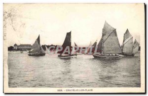 Old Postcard Chatelaillon Plage Boat