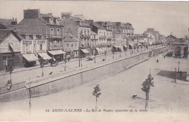 France Saint Nazaire La Rue de Nantes Quartier de la Gare