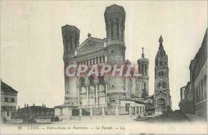 Postcard Old Lyon Notre Dame de Fourviere The Facade