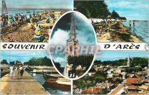 'Modern Postcard Souvenir d''Ares A Corner of the Beach The Beach Church La J...