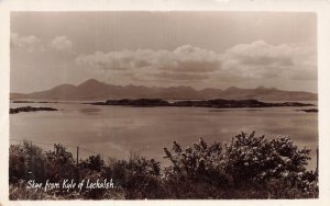 1957 Real Photo Postcard Skye from Kyle of Lochalsh Scotland Landscape RPPC