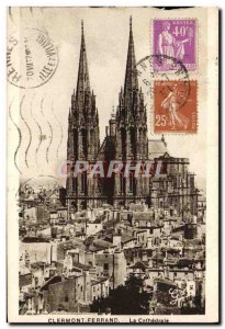 Old Postcard Clermont Ferrand La Cathedrale