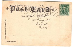 Forest Hills Square, Massachusetts, Used 1906 Flag Cancel