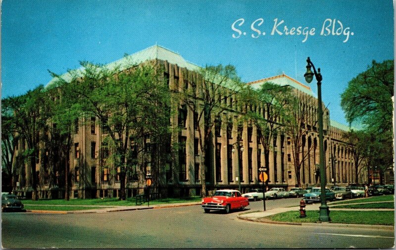 Vtg S.S. Kresge Company Building Downtown Detroit Michigan MI Postcard