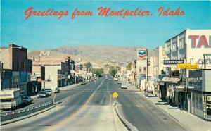 Automobiles Street Bear Lake County Montpelier Idaho Postcard Seaich 20-2368