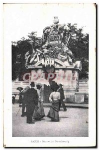 Postcard Old Paris Statue of Strasbourg