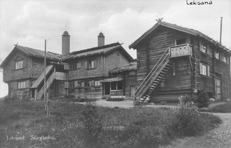 RPPC Leksand, Siljegården, Sweden Real Photo c1910s Vintage Postcard