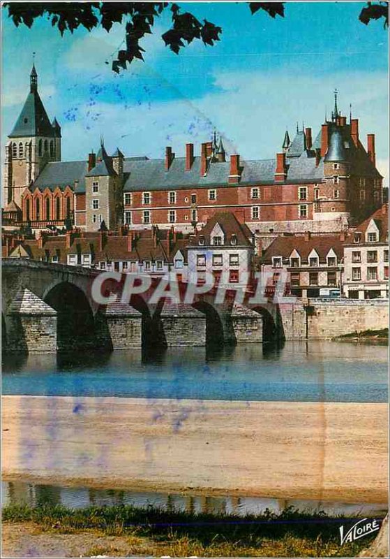 Postcard Modern Wonders of the Loire Valley Gien (Loiret) The Loire Bridge si...