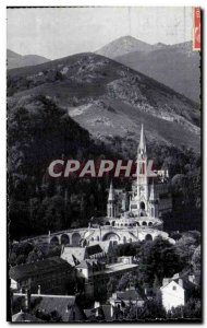 Old Postcard Lourdes Basilica and The Calvary mantagne