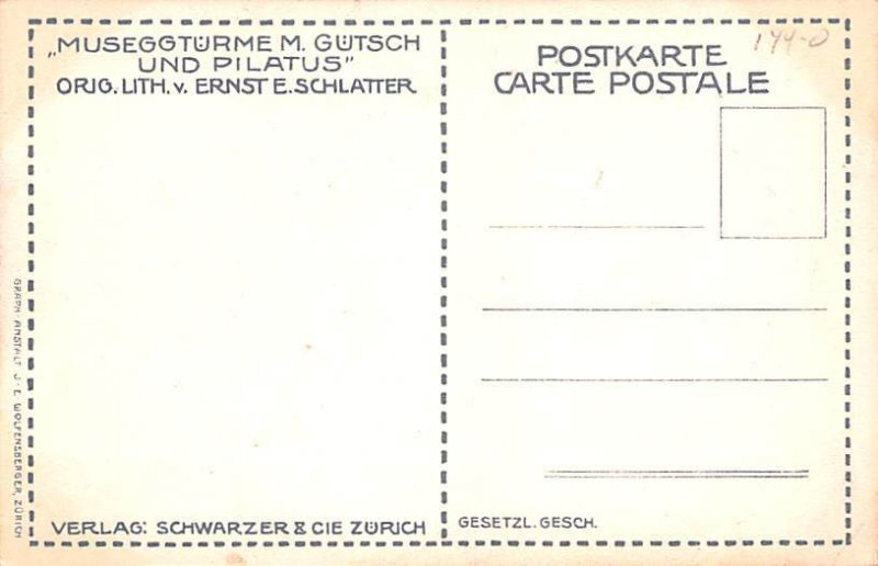 Museggturme M Gutsch Und Pilatus Switzerland Unused 