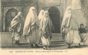 North Africa Muslin Woman Burqa C-1910 Louis Levy Postcard 22-8852