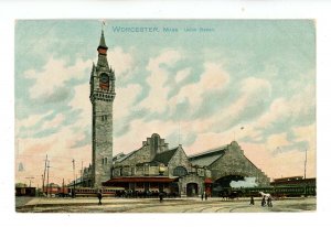 MA - Worcester. Union Railroad Station (Tuck Series 1057)