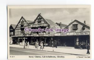 tq2111 - Lancs - The Savoy Cinema, Cafe & Ballroom, at Cleveleys - Postcard