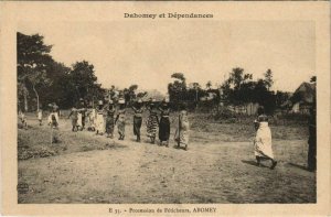 PC ABOMEY PROCESSION DE FETICHEURS DAHOMEY BENIN (A23541)