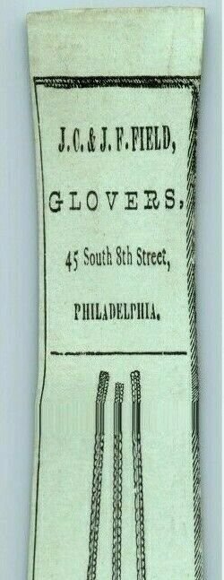 1870's Die-Cut Glove J.C & J.F Field Mfg. Gloves P166