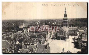 Old Postcard Dinan General view taken from the Clock Tower