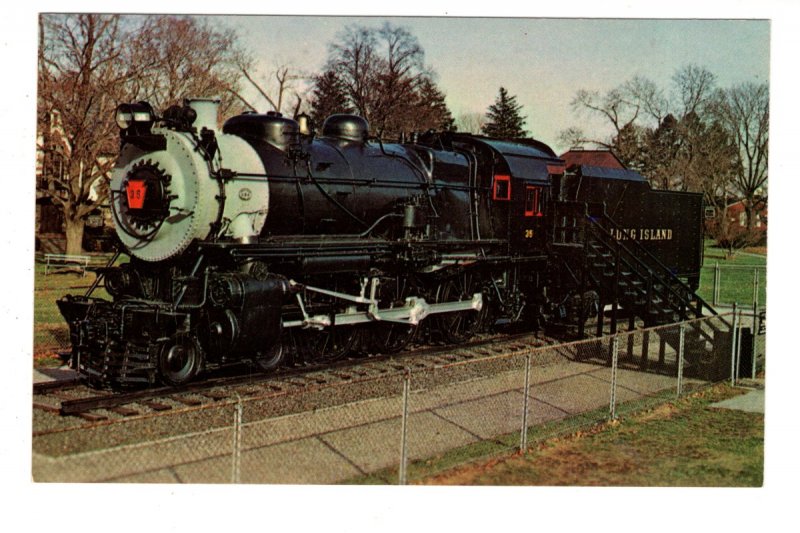 Long Island Railway Train, Steam Locomotive, East Meadow, New York 1970