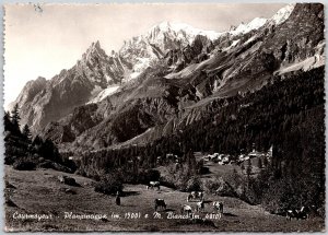 1950's Courmayeur Planpincieux m. Bianca Italy Real Photo RPPC Posted Postcard