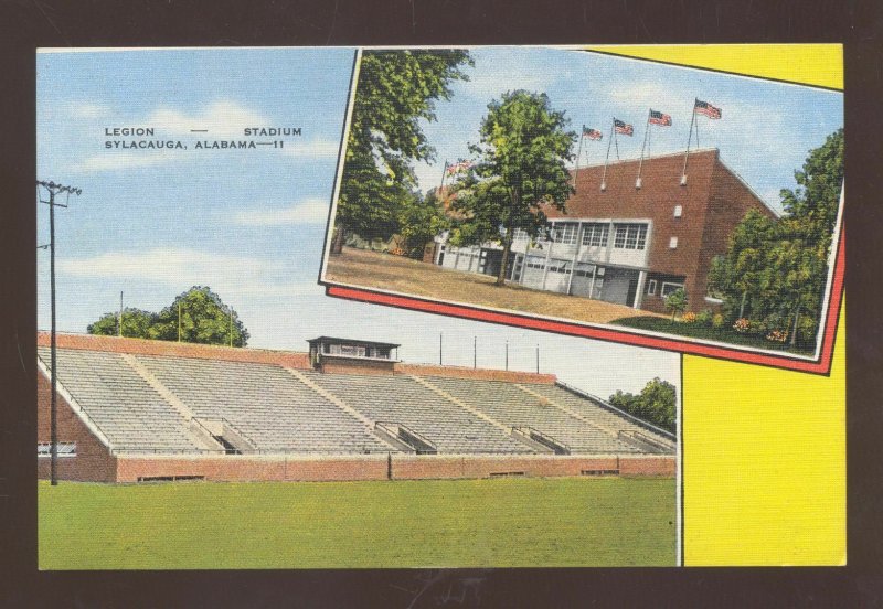 SYLACAUGA ALABAMA LEGION FOOTBALL STADIUM HIGH SCHOOL VINTAGE POSTCARD