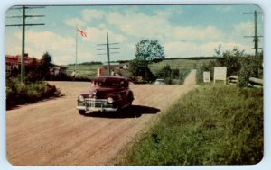 MONCTON, New Brunswick, Canada ~ MAGNETIC HILL  1940 Car Postcard