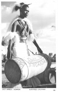 Karamojo Drummer East Africa Uganda Antique Real Photo Postcard