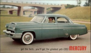 Car Auto Promo Advertising 1953 Ford Mercury Vintage Postcard