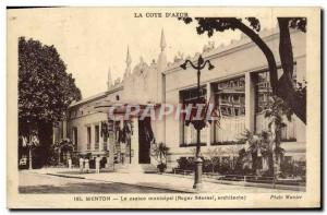 Old Postcard Menton Casino Municipal