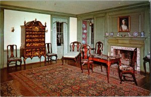 Queen Anne Style Furniture Museum of Fine Arts Houston TX Postcard T08