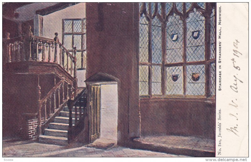 Staircase In Strangers' Hall, NORWICH (Norfolk), England, UK, PU-1924